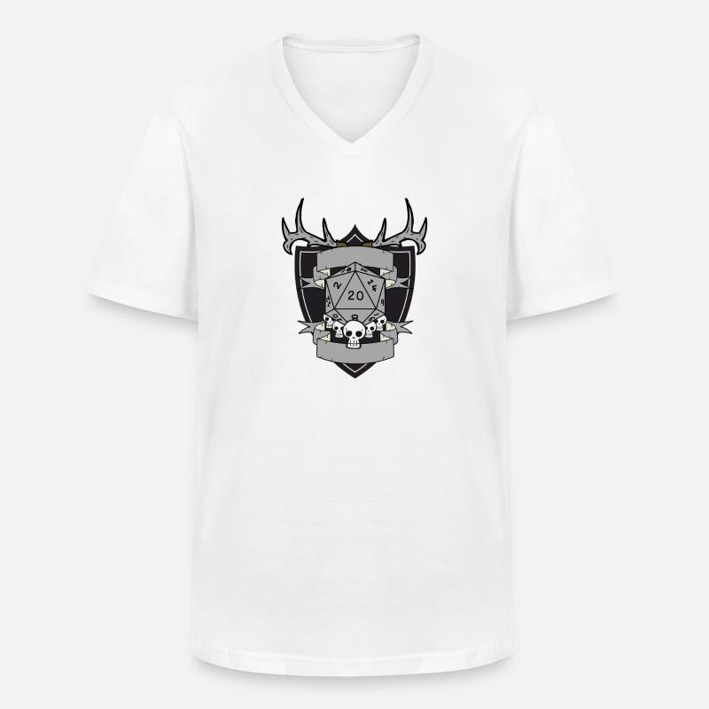 Druid empty grey - Männer-T-Shirt mit V-Ausschnitt - Weiß