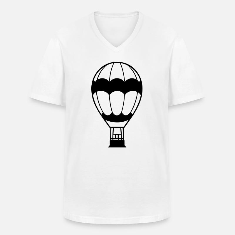 Luftballon - Männer-T-Shirt mit V-Ausschnitt - Weiß
