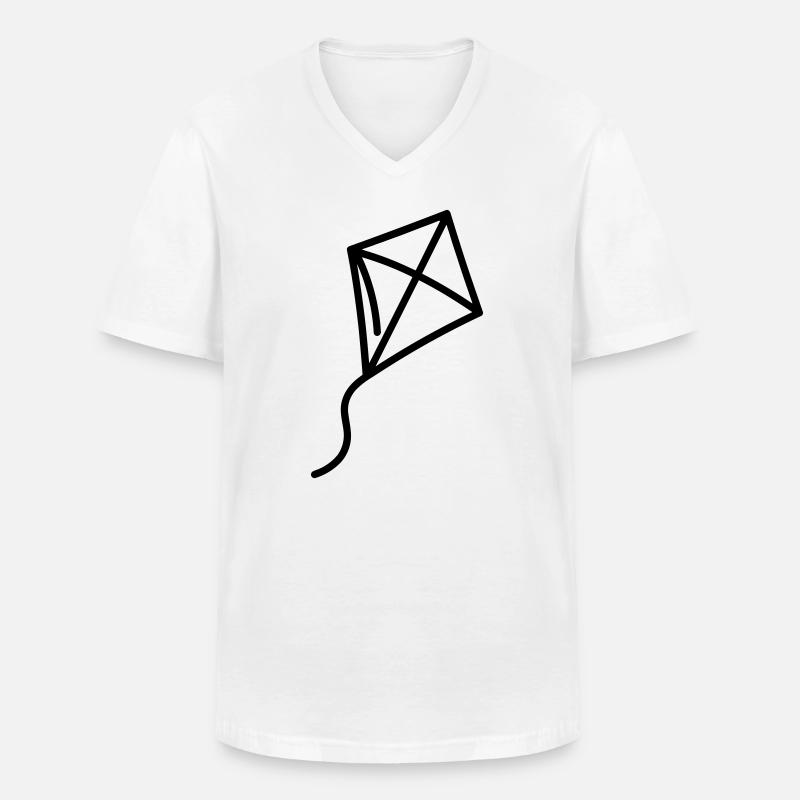 Drachen - Männer-T-Shirt mit V-Ausschnitt - Weiß
