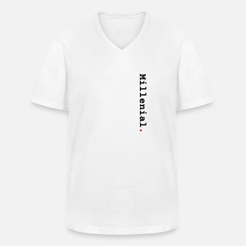 Millennials vertikal - Männer-T-Shirt mit V-Ausschnitt - Weiß