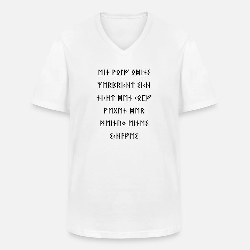Ein Wolf Odins 2 - Männer-T-Shirt mit V-Ausschnitt - Weiß