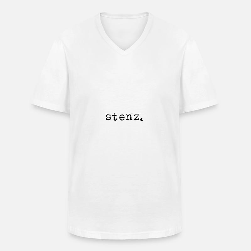 stenz. - Männer-T-Shirt mit V-Ausschnitt - Weiß