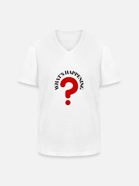 Illustration de ce qui se passe - T-shirt col V Homme - blanc