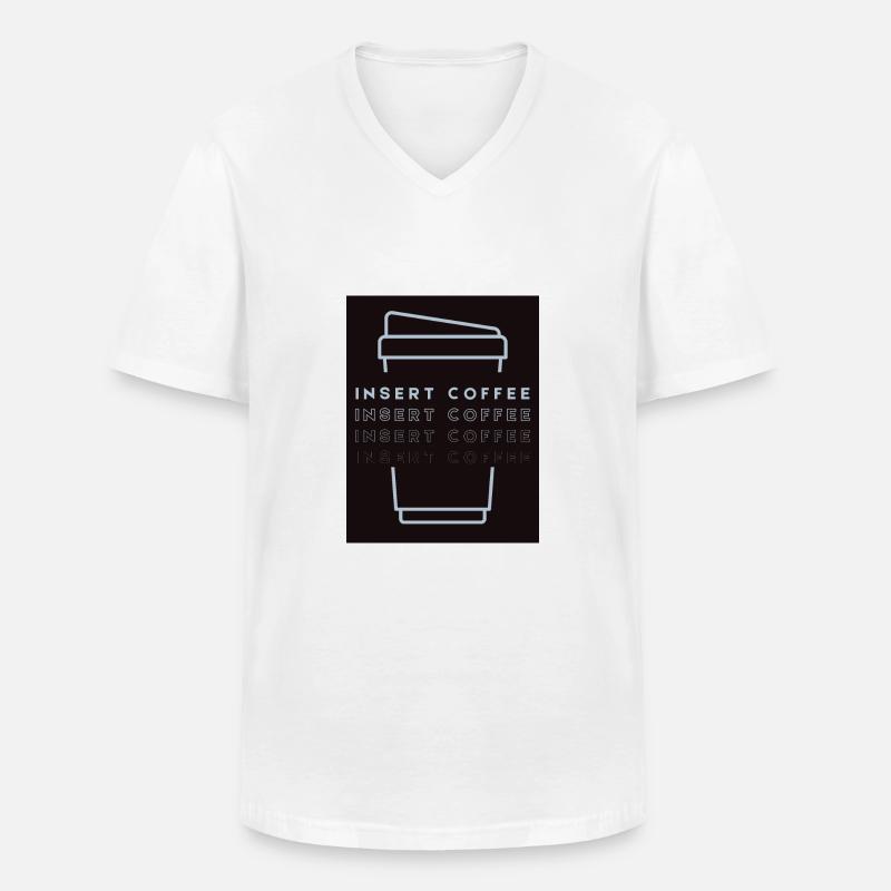 Insert Coffee Cup 2 LHBPHBBST - Männer-T-Shirt mit V-Ausschnitt - Weiß