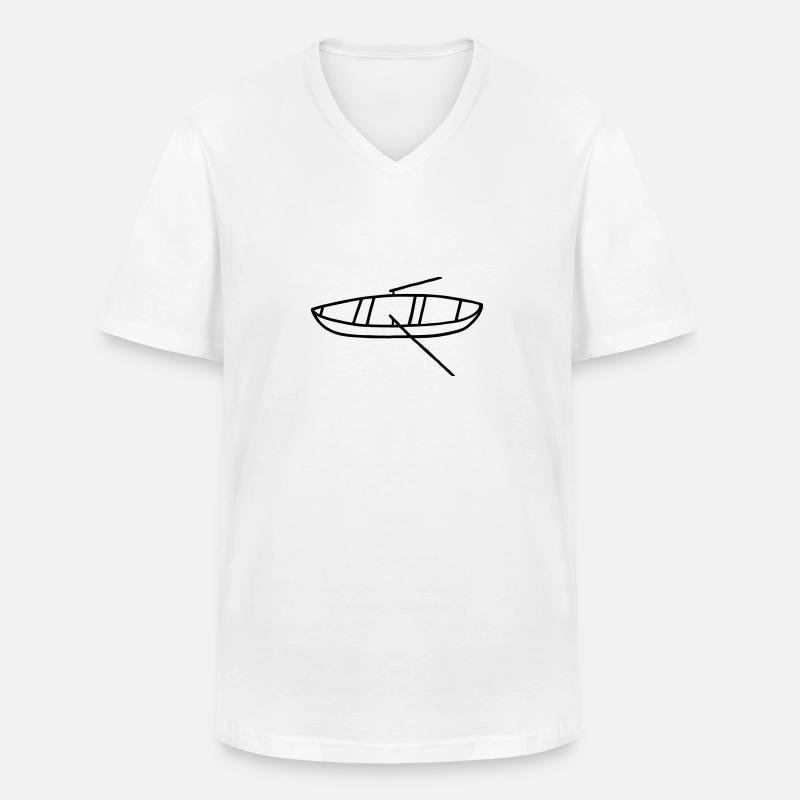 Ruderboot - Wassersport - Männer-T-Shirt mit V-Ausschnitt - Weiß