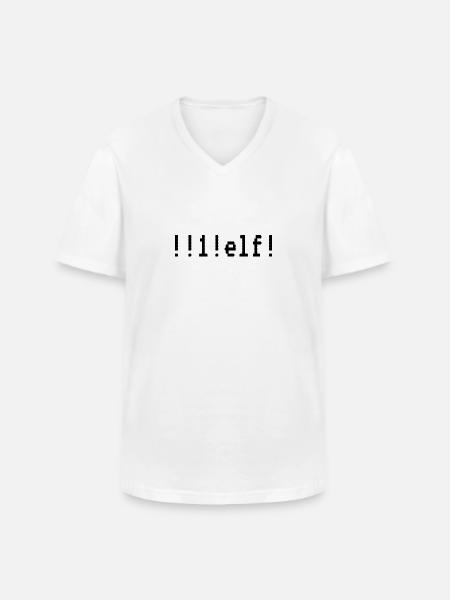 Motiv "!!1!elf!" - "eins elf" - Männer-T-Shirt mit V-Ausschnitt - Weiß