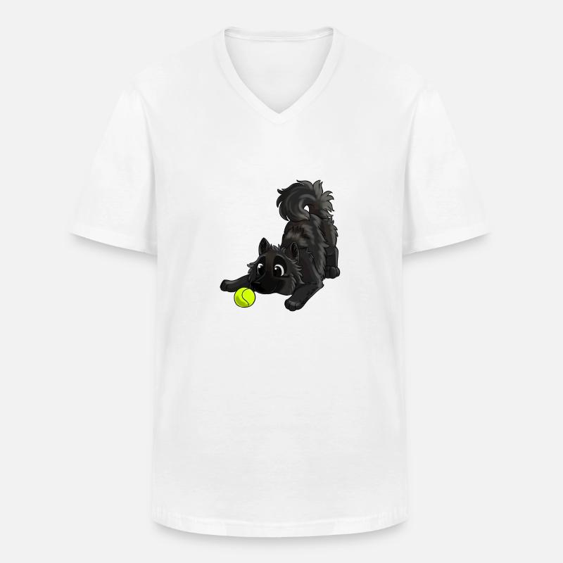 Der süßeste Eurasier - Männer-T-Shirt mit V-Ausschnitt - Weiß