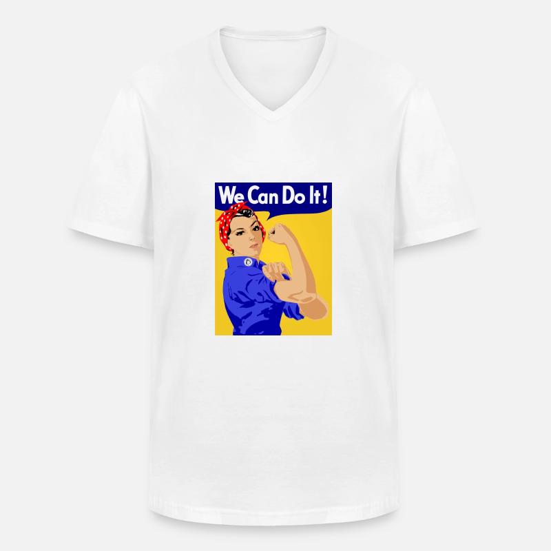 Frauenpower - Männer-T-Shirt mit V-Ausschnitt - Weiß