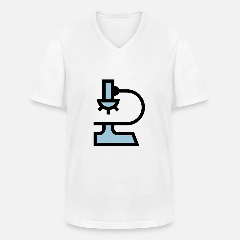 Labor Mikroskop - Männer-T-Shirt mit V-Ausschnitt - Weiß