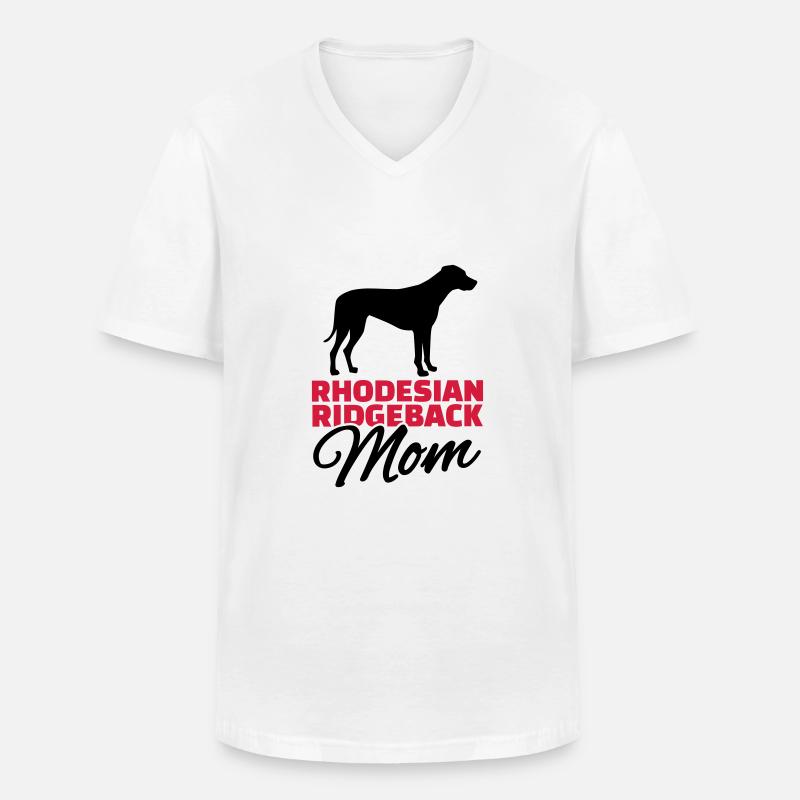 Rhodesian Ridgeback - Männer-T-Shirt mit V-Ausschnitt - Weiß
