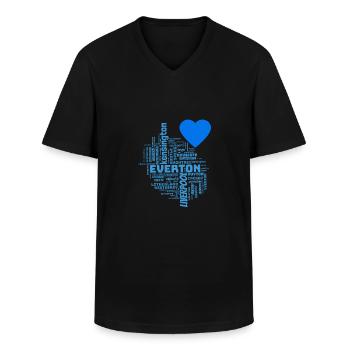 Liverpool - Men's V-Neck T-Shirt - black - Front - AI Model Male 178 dark (178cm)