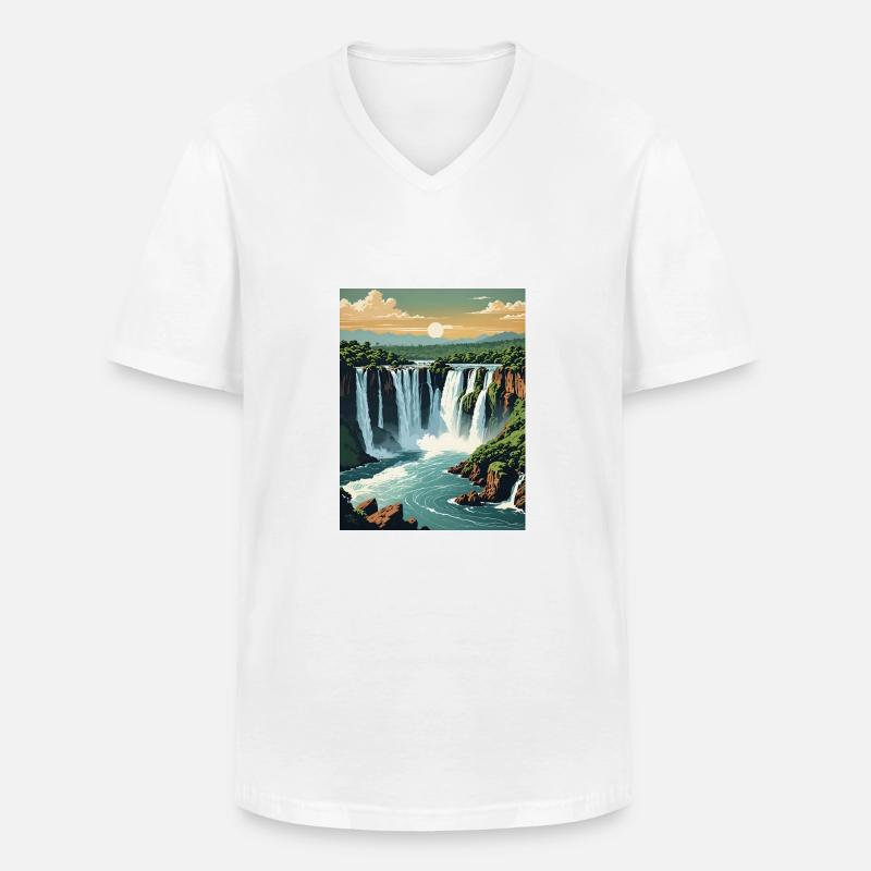 70A2C5AF 9BAB 4644 9A66 C6FEDE7EF56D - Männer-T-Shirt mit V-Ausschnitt - Weiß