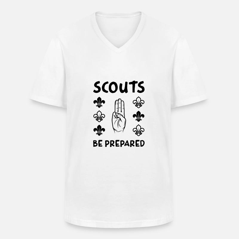 Pfadfinder immer bereit! - Männer-T-Shirt mit V-Ausschnitt - Weiß