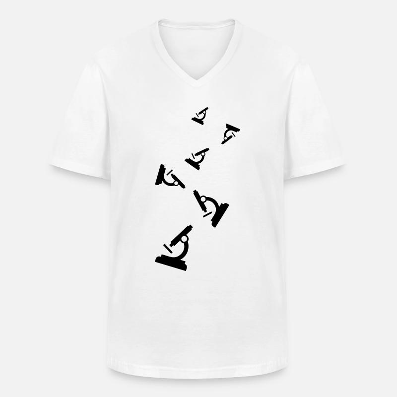 Mikroskop Icon - Männer-T-Shirt mit V-Ausschnitt - Weiß