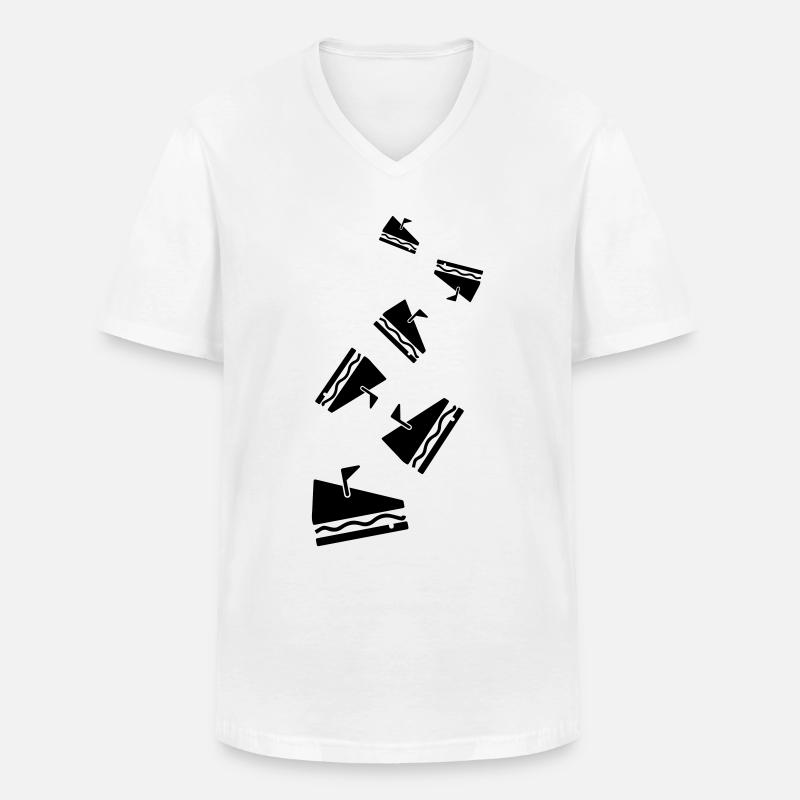 Käse Symbol Cheese - Männer-T-Shirt mit V-Ausschnitt - Weiß