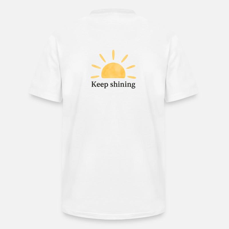 Keep Shining – Sonne – Minimalistisch - Männer-T-Shirt mit V-Ausschnitt - Weiß