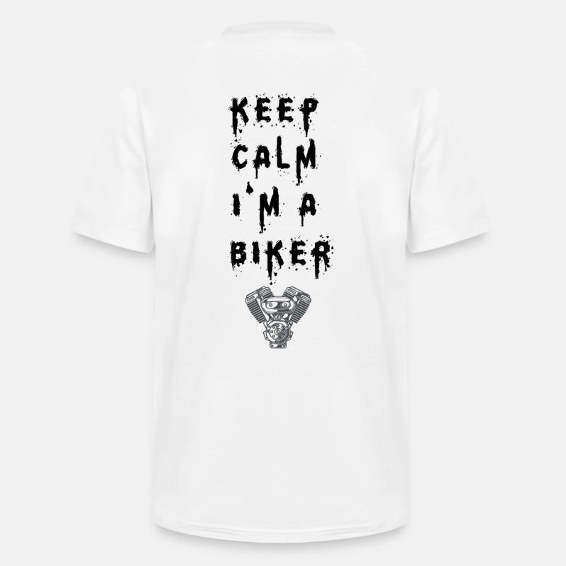 Keep calm I'm a Biker - Männer-T-Shirt mit V-Ausschnitt - Weiß