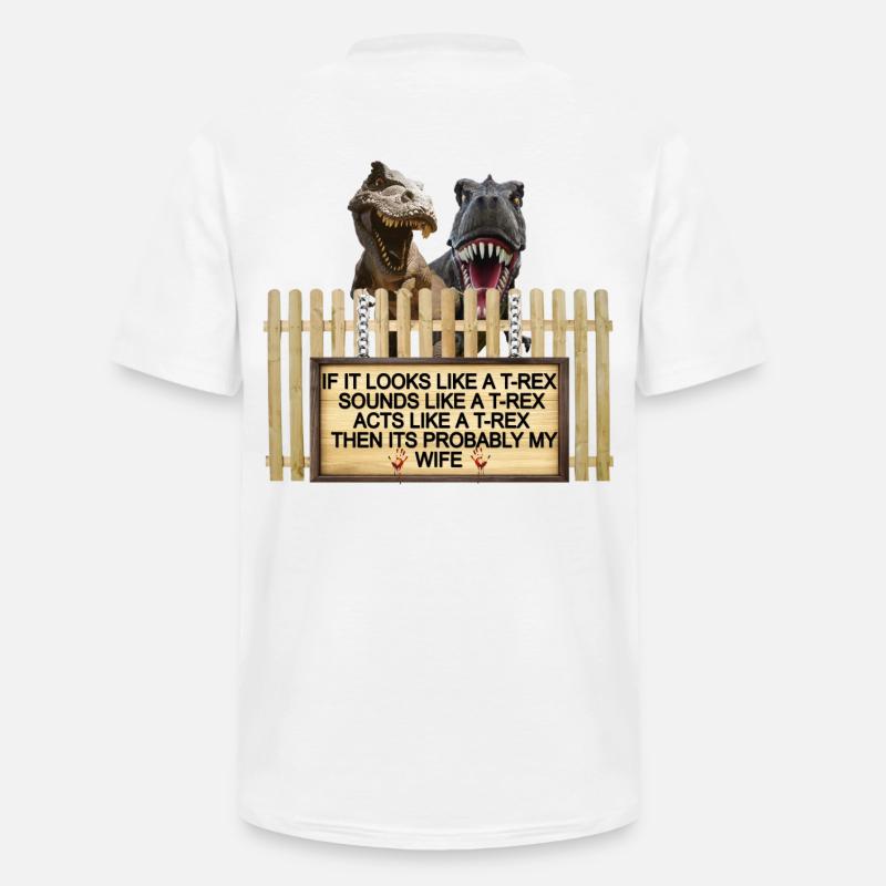 TREX Ehefrau Witz Zeichen T-Shirt - Männer-T-Shirt mit V-Ausschnitt - Weiß