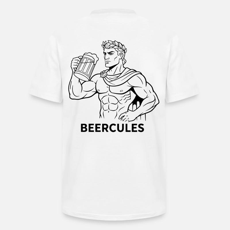 Beercules - Männer-T-Shirt mit V-Ausschnitt - Weiß