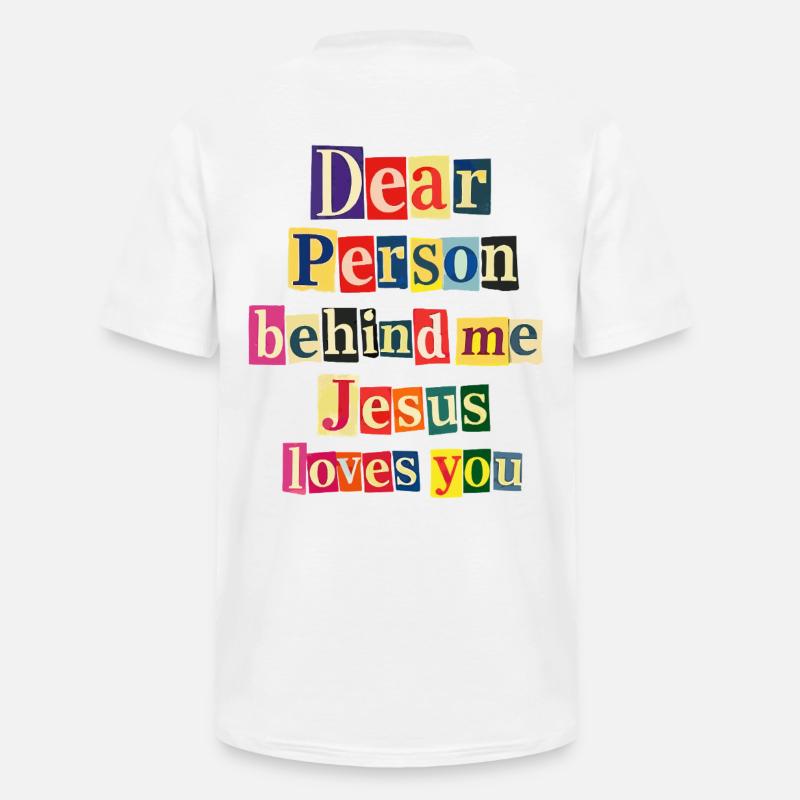 Jesus liebt dich positive Botschaft - Männer-T-Shirt mit V-Ausschnitt - Weiß