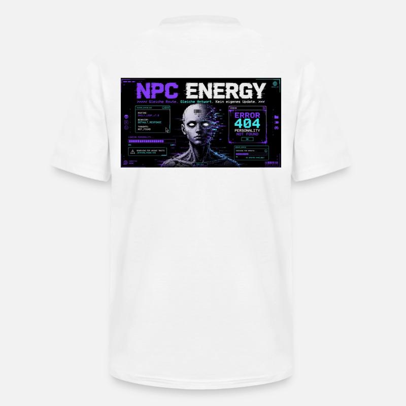NPC ENERGY ERROR 404 - Männer-T-Shirt mit V-Ausschnitt - Weiß