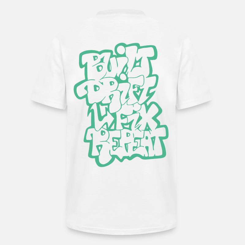 Built Drift Fix Repeat 04 - Männer-T-Shirt mit V-Ausschnitt - Weiß