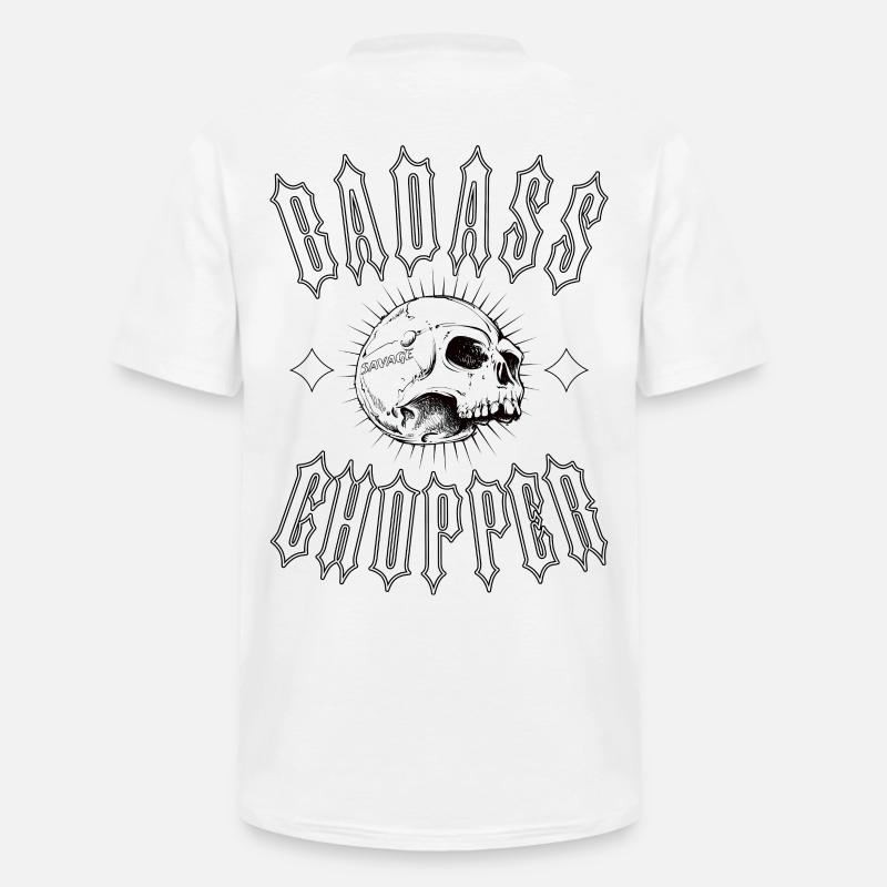 BADASS CHOPPER - Männer-T-Shirt mit V-Ausschnitt - Weiß