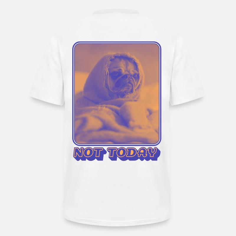 Not Today – Müder Mops Vibes - Männer-T-Shirt mit V-Ausschnitt - Weiß