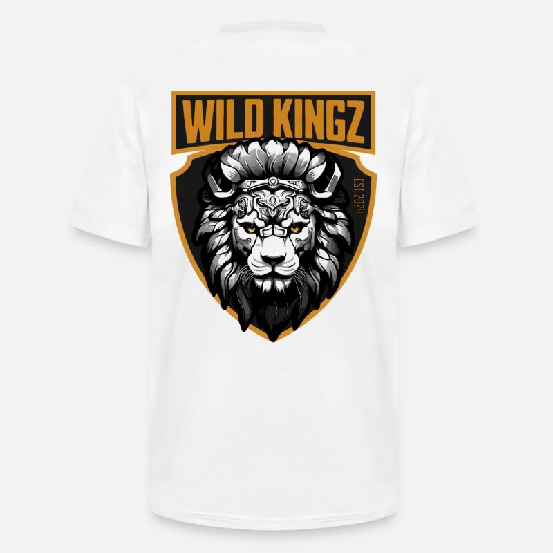 Löwe - Männer-T-Shirt mit V-Ausschnitt - Weiß