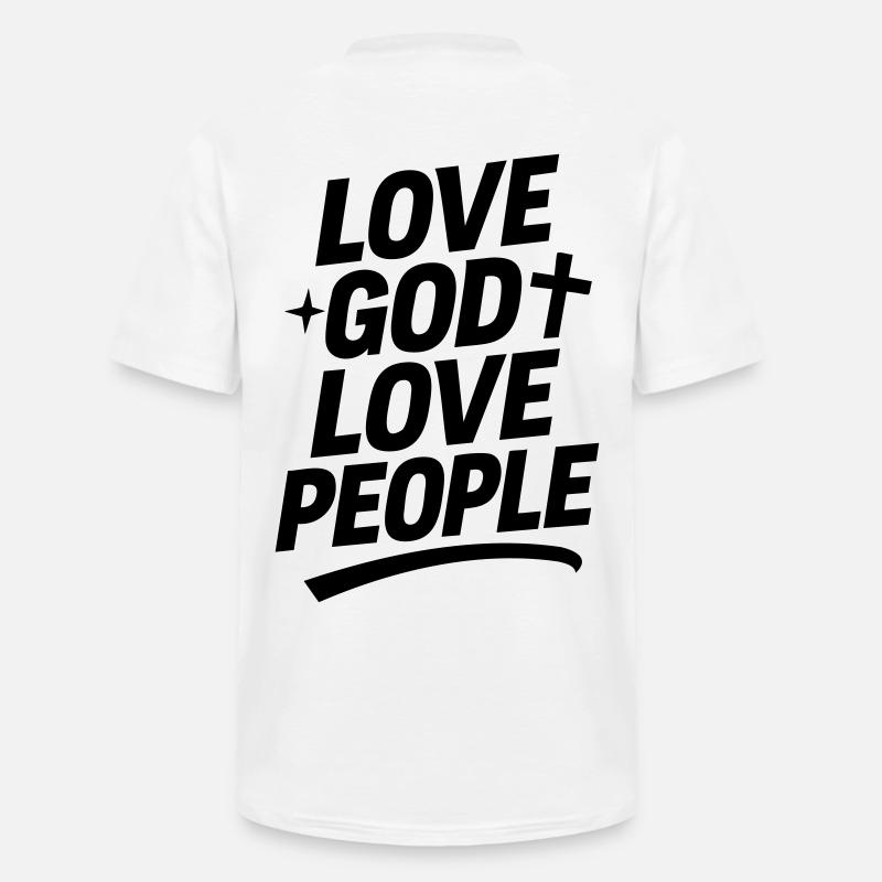Liebe Gott und liebe Deinen Nächsten - Männer-T-Shirt mit V-Ausschnitt - Weiß