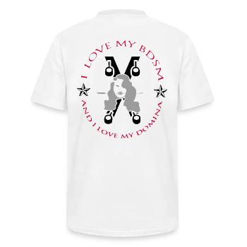 Domina - Männer-T-Shirt mit V-Ausschnitt - Weiß - Hinten - AI Model Male 178 dark (178cm)