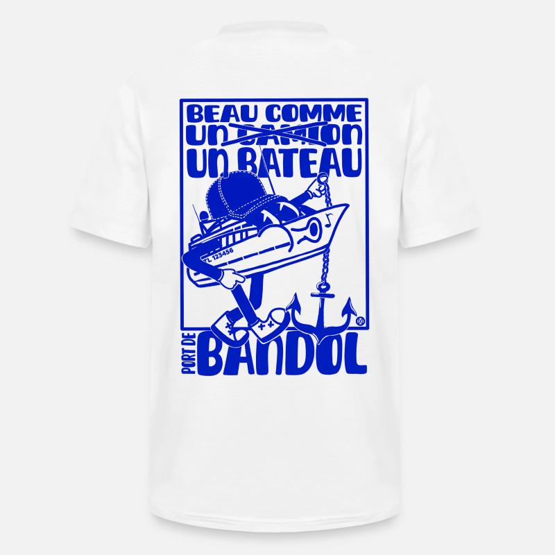 Retro Mittelmeer Bandol Boot Maskottchen - Männer-T-Shirt mit V-Ausschnitt - Weiß