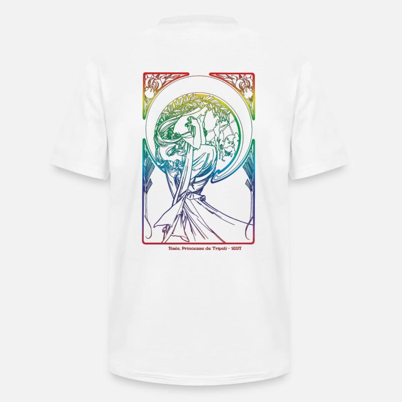 Alfons Mucha - Männer-T-Shirt mit V-Ausschnitt - Weiß