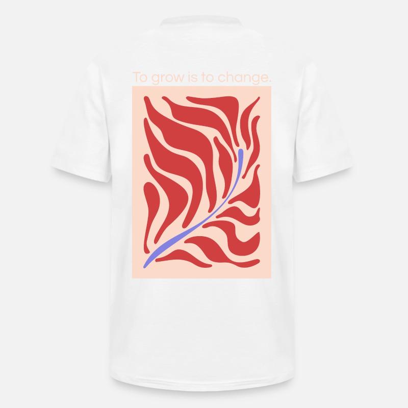 Growth through change – leaf shape pattern - Men's V-Neck T-Shirt - white