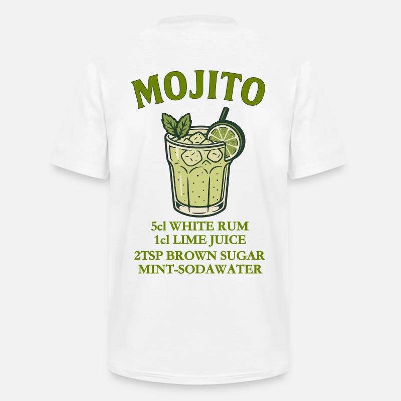 Mojito Design mit Limette und Minze - Männer-T-Shirt mit V-Ausschnitt - Weiß