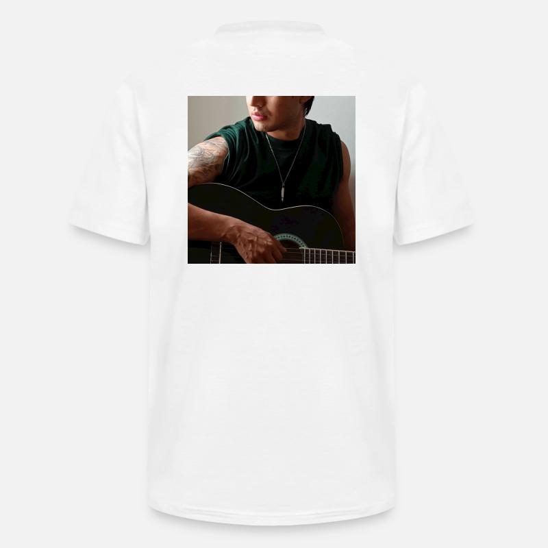 Studio Night Guitar - Männer-T-Shirt mit V-Ausschnitt - Weiß