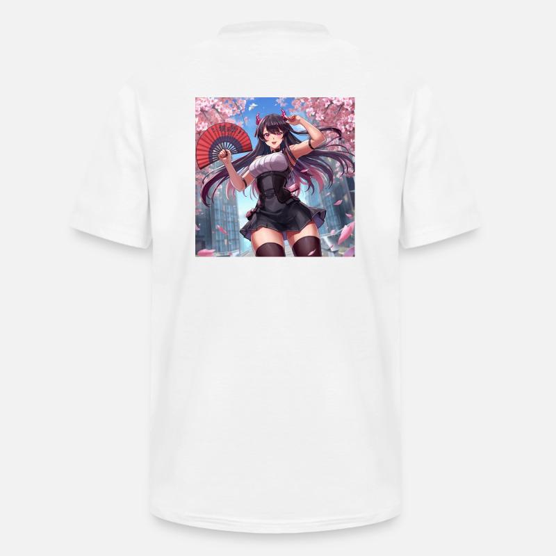Dämonen Mädchen im Blütenwind - Männer-T-Shirt mit V-Ausschnitt - Weiß
