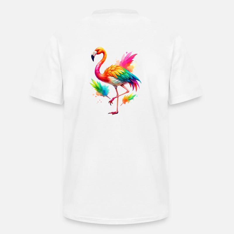 Flamingo Pride Back - Männer-T-Shirt mit V-Ausschnitt - Weiß