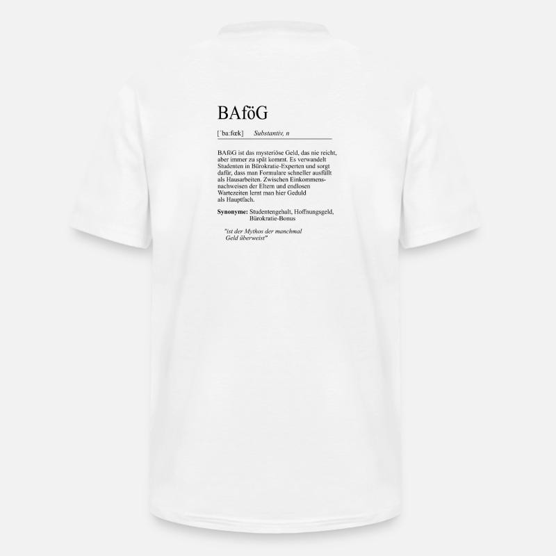 Unispruch "BAföG" Student Geschenk, Studenten - Männer-T-Shirt mit V-Ausschnitt - Weiß