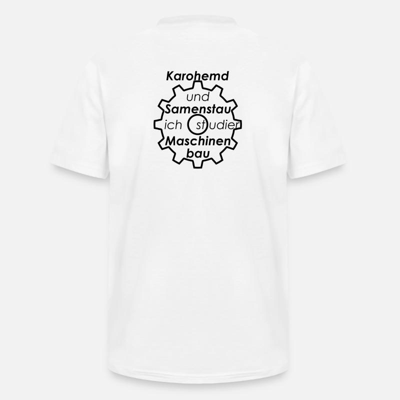 Unispruch "Karohemd und Samenstau" Studenten - Männer-T-Shirt mit V-Ausschnitt - Weiß