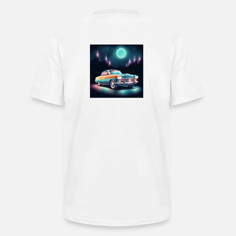 Retro Auto - Männer-T-Shirt mit V-Ausschnitt - Weiß
