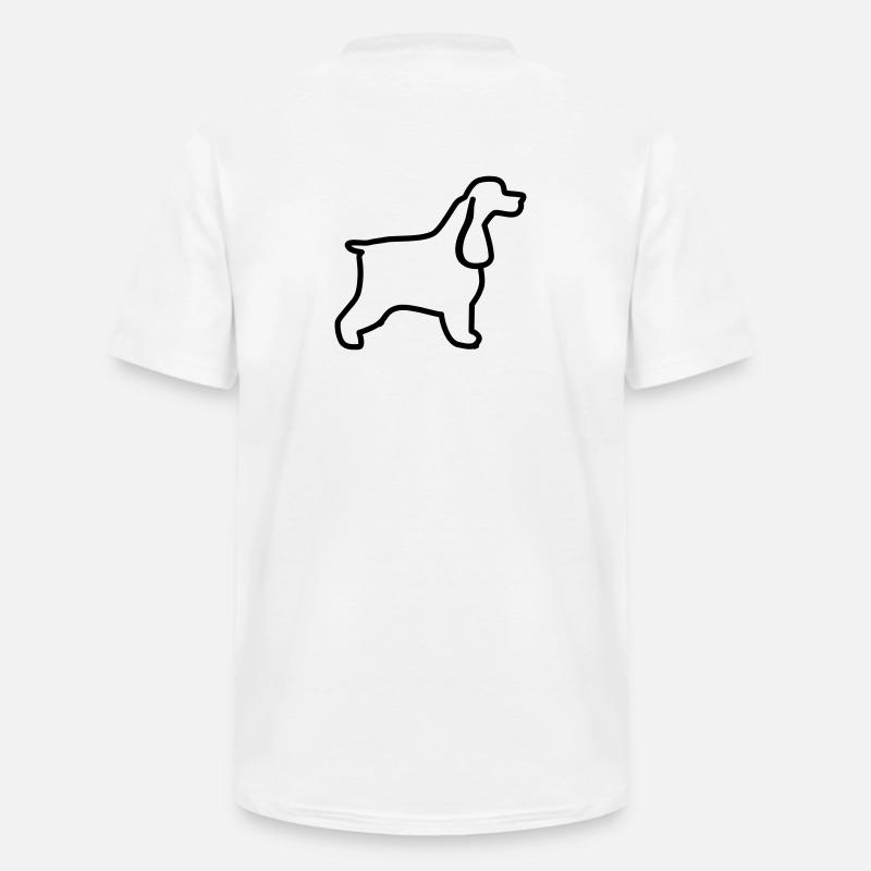 English Cocker Spaniel Umriss - Männer-T-Shirt mit V-Ausschnitt - Weiß