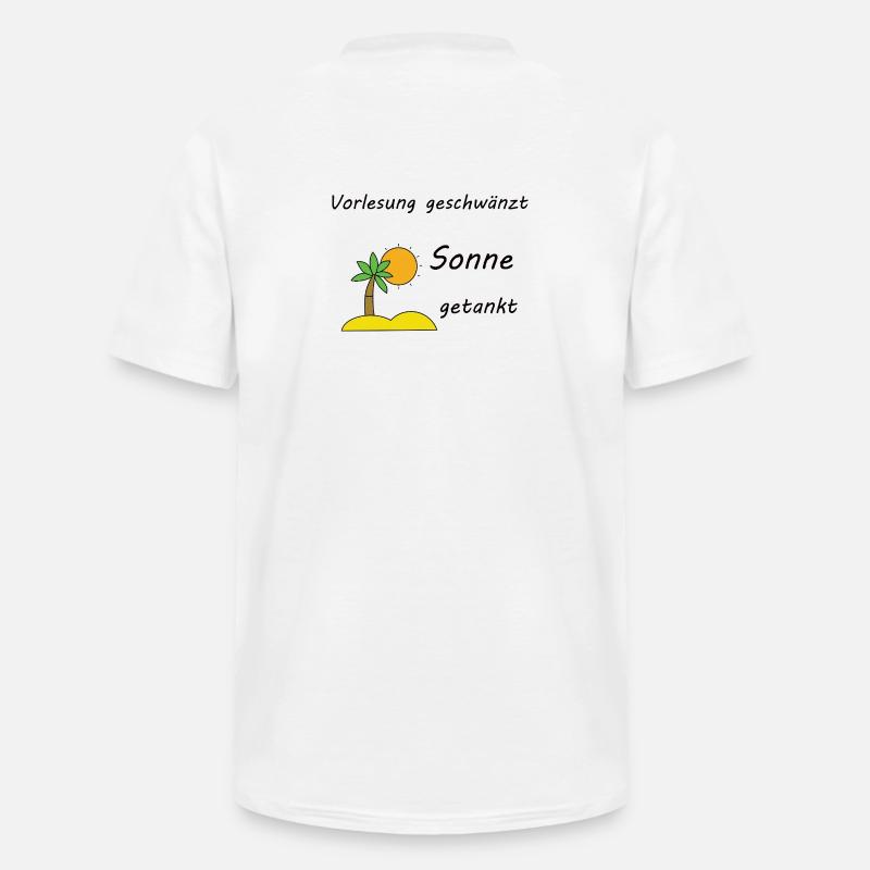 Unispruch "Sonne getankt" Geschenk, Studenten - Männer-T-Shirt mit V-Ausschnitt - Weiß