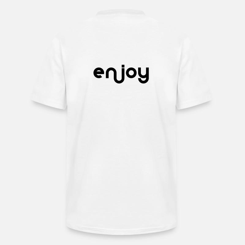 Enjoy - Männer-T-Shirt mit V-Ausschnitt - Weiß