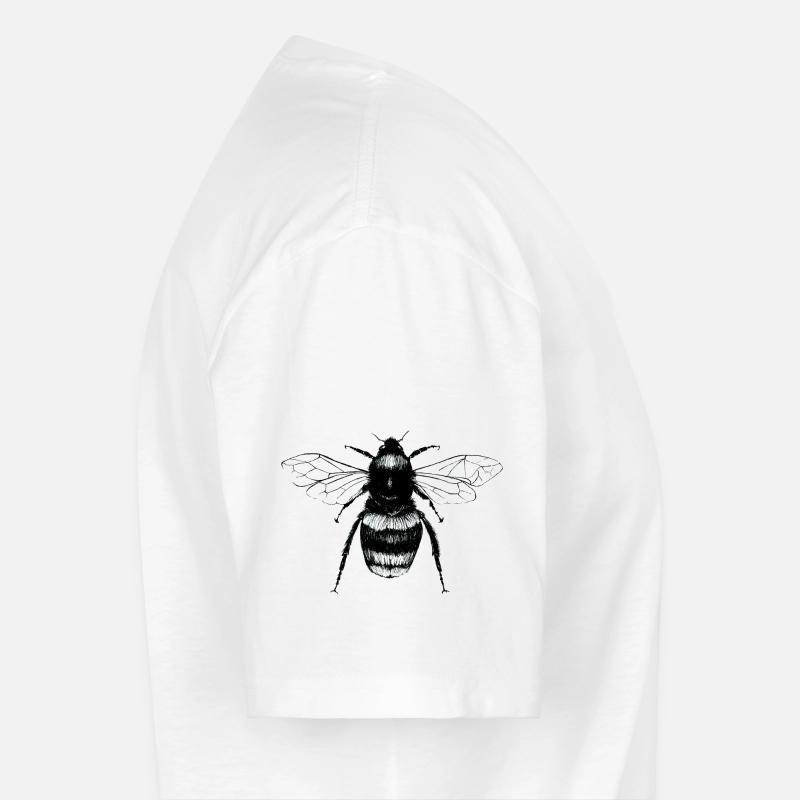 Minimalistische Hummel Männer-T-Shirt mit V-Ausschnitt