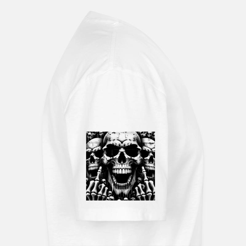 Rock 'n' Roll-Design > Skelettköpfe Statement > - Männer-T-Shirt mit V-Ausschnitt - Weiß