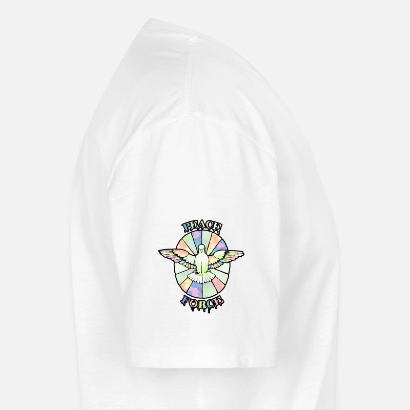 PeaceForce - Männer-T-Shirt mit V-Ausschnitt - Weiß