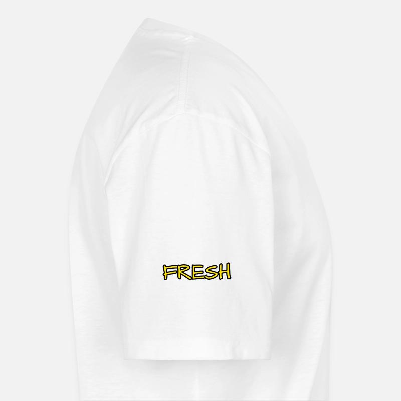 FRESH - Männer-T-Shirt mit V-Ausschnitt - Weiß