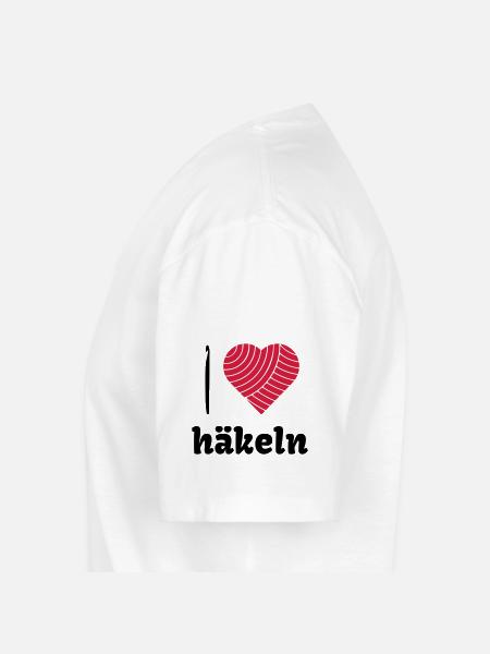 Häkelliebe - Männer-T-Shirt mit V-Ausschnitt - Weiß