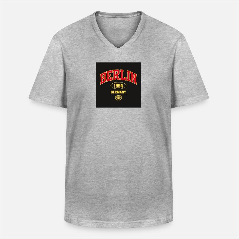 Berlin Retro 1994 Germany - Männer-T-Shirt mit V-Ausschnitt - Grau meliert